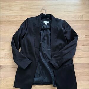 Satin Black Women's Blazer